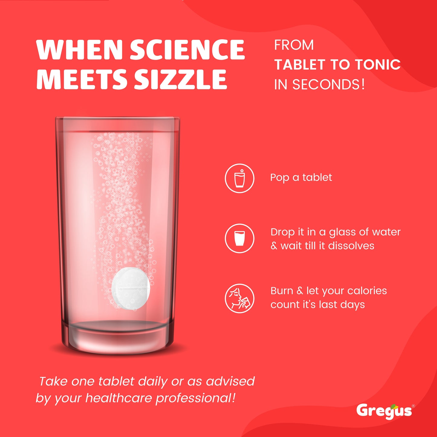 Effervescent Apple Cider Vinegar Tablets with Pomegranate and Apple Extracts: Natural Weight Loss Aid - Boost Metabolism and Support Healthy Digestion.