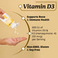 GREGUS Vitamin D3(600IU) + K2(55mcg) Supplement - Essential for Strong Bones and Cardiovascular Support.