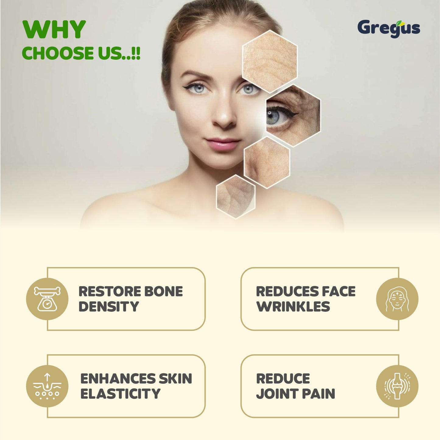 Gregus Marine Collagen powder For Women And Men | Hydrolysed Type 100% fish Isolate protein | Skin Collagen | Glowing & Brighten Skin | Chocolate (350 gm.)