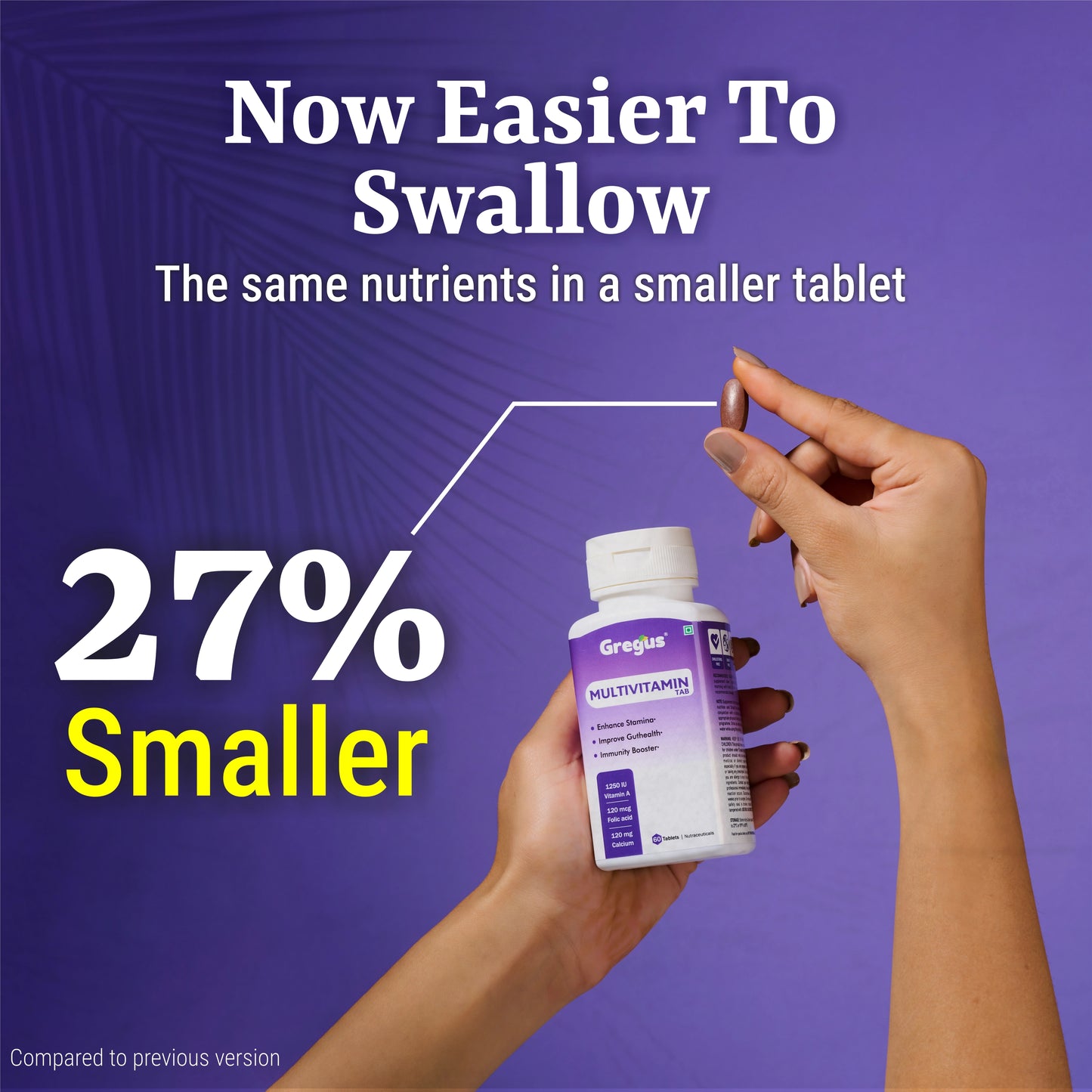 Gregus Multivitamin for Men and Women,  Complete Wellness with  all Vitamins, Biotin, Folic Acid, 41 Essential Ingredients, Vegetable and Fruit Blends (60)Tablets