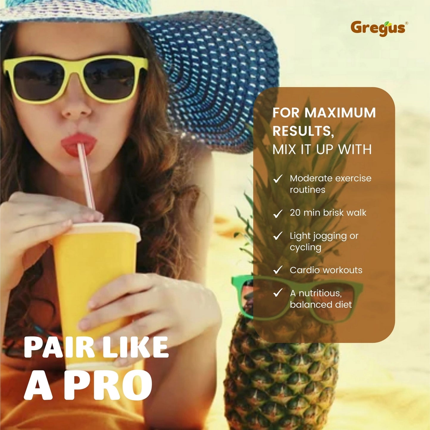 Gregus L-Glutathione Effervescent Tablets | Advanced Antioxidant for Skin Brightening & Detox | Pina Colada Flavour | 20 Tablets.