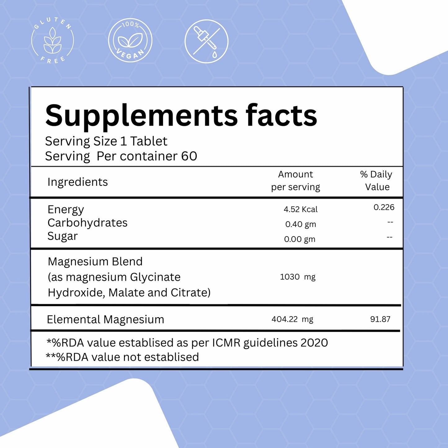 Gregus Magnesium Supplement | 1030mg Magnesium Blend | Supports Muscle Relaxation | 404 Elemental Magnesium, Magnesium Glycinate Better Sleep & Stress Relief | Helps Reduce Fatigue & Cramps | Daily Essential Mineral | 60 Tablets